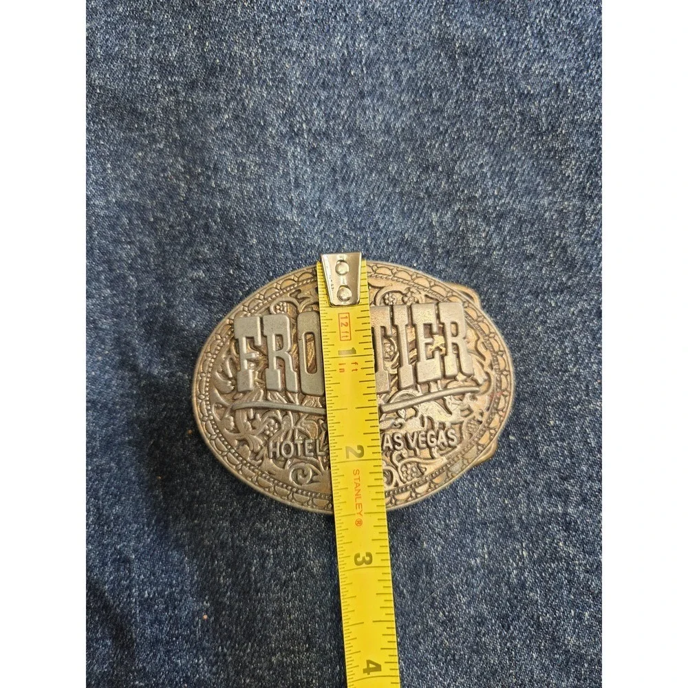 Vintage Frontier Hotel Las Vegas Casino Belt Buckle - Rare Patina